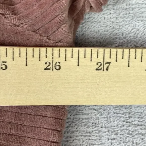 Zella Peacoat Hoodie Kangaroo Pocket Women's XL Pink Drawstring Ribbed Pattern - Picture 11 of 13